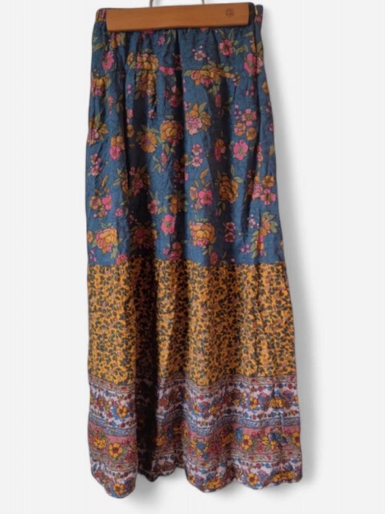 NATURAL LIFE Dresses & Skirts - MATCHING SET-NATURAL LIFE Floral Patchwork Tiered Maxi Skirt and Top